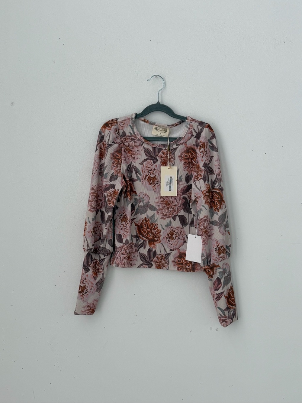 Joyfolie Girls Pink Floral Long Sleeve Top